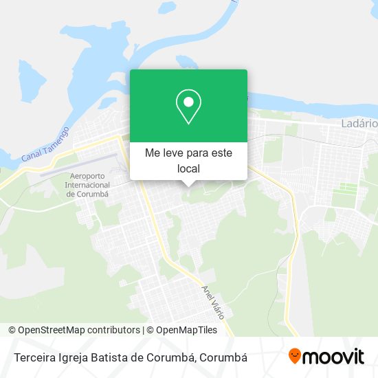 Terceira Igreja Batista de Corumbá mapa