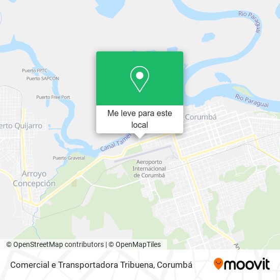 Comercial e Transportadora Tribuena mapa