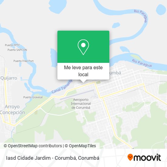 Iasd Cidade Jardim - Corumbá mapa