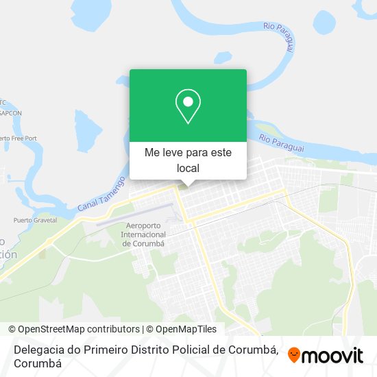 Delegacia do Primeiro Distrito Policial de Corumbá mapa