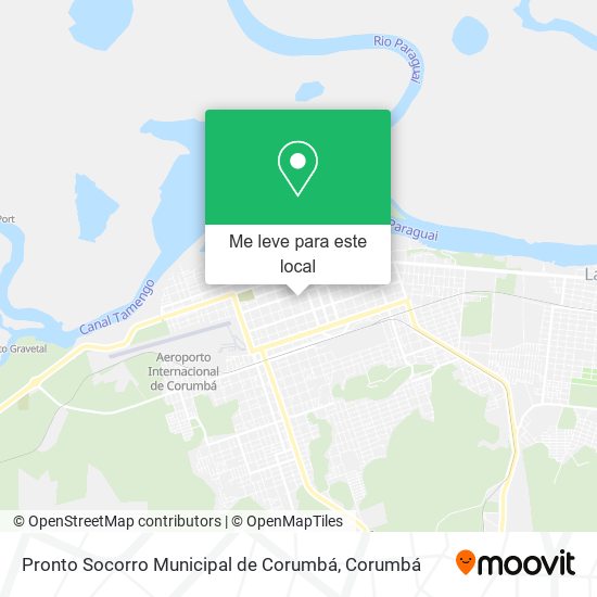 Pronto Socorro Municipal de Corumbá mapa
