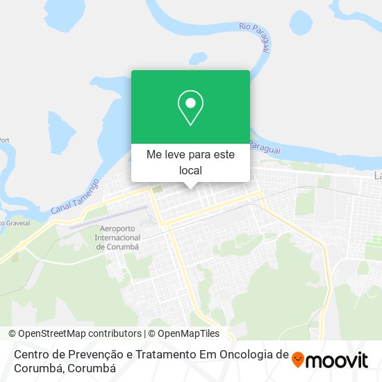 Centro de Prevenção e Tratamento Em Oncologia de Corumbá mapa