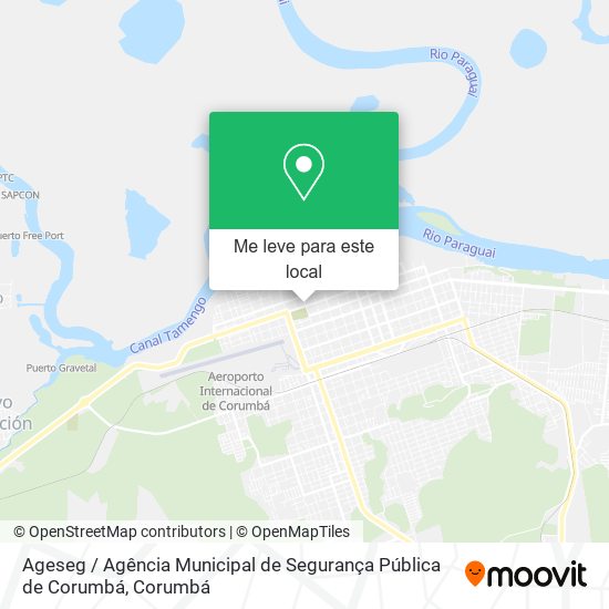 Ageseg / Agência Municipal de Segurança Pública de Corumbá mapa
