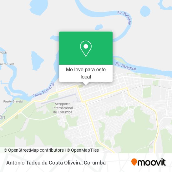 Antônio Tadeu da Costa Oliveira mapa