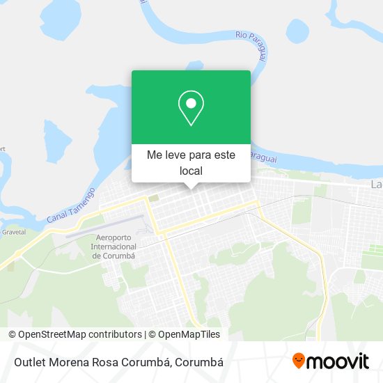 Outlet Morena Rosa Corumbá mapa