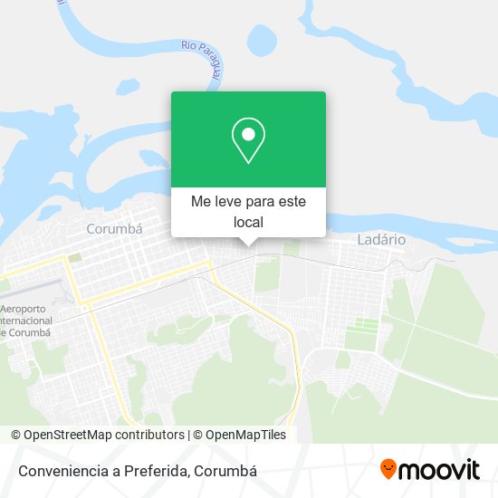 Conveniencia a Preferida mapa