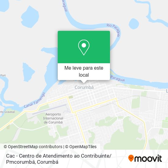 Cac - Centro de Atendimento ao Contribuinte/ Pmcorumbá mapa