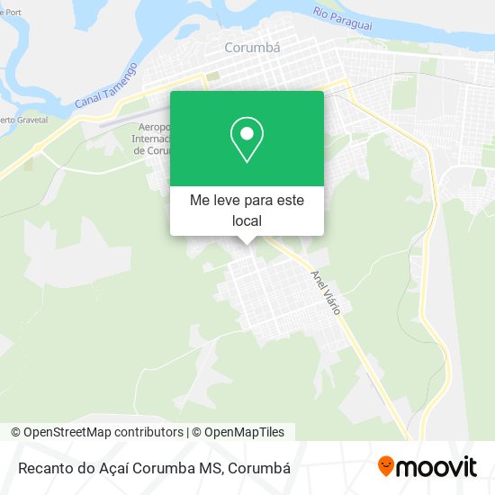Recanto do Açaí Corumba MS mapa