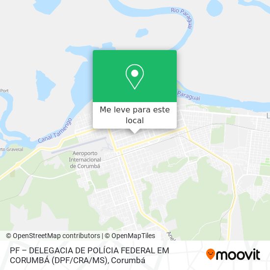 PF – DELEGACIA DE POLÍCIA FEDERAL EM CORUMBÁ (DPF / CRA / MS) mapa