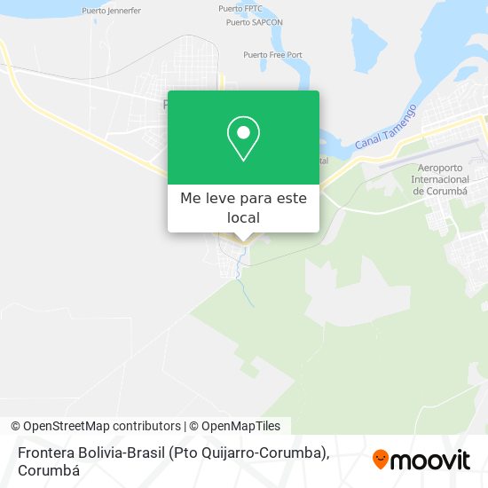 Frontera Bolivia-Brasil (Pto Quijarro-Corumba) mapa