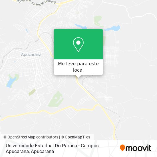 Universidade Estadual Do Paraná - Campus Apucarana mapa