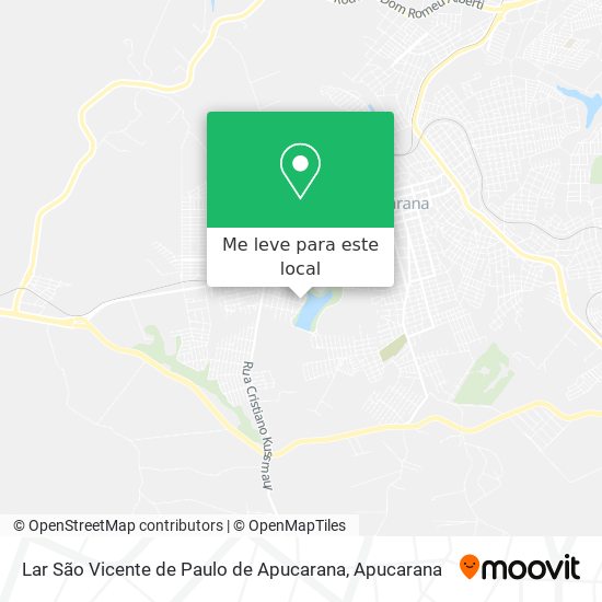 Lar São Vicente de Paulo de Apucarana mapa