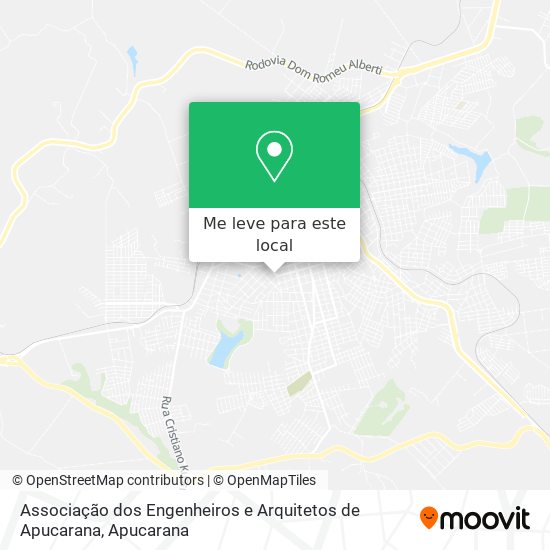 Associação dos Engenheiros e Arquitetos de Apucarana mapa