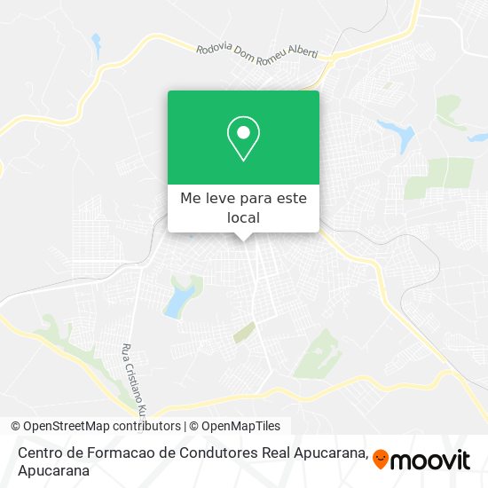 Centro de Formacao de Condutores Real Apucarana mapa