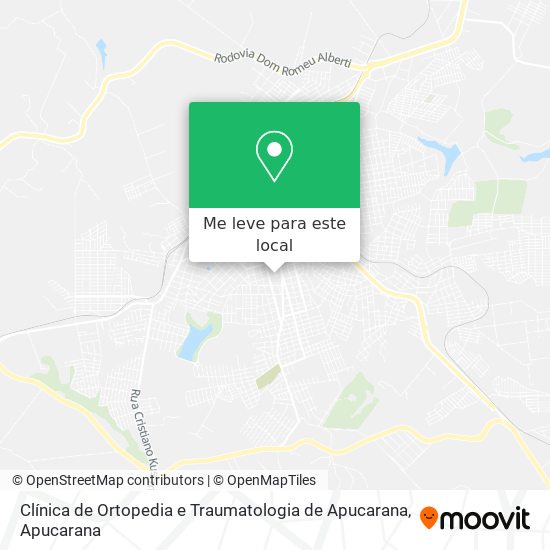 Clínica de Ortopedia e Traumatologia de Apucarana mapa