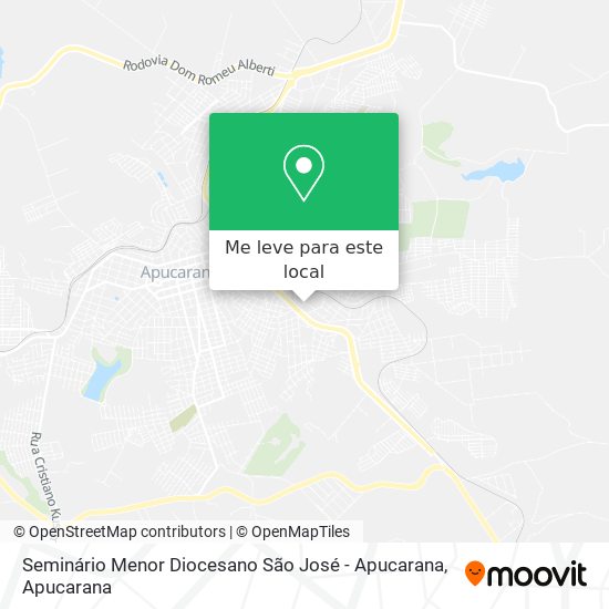 Seminário Menor Diocesano São José - Apucarana mapa