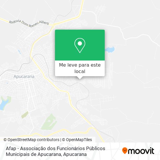 Afap - Associação dos Funcionários Públicos Municipais de Apucarana mapa