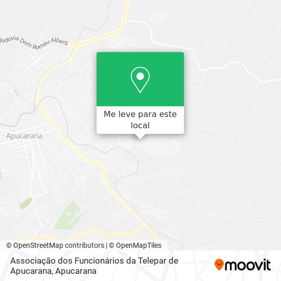 Associação dos Funcionários da Telepar de Apucarana mapa