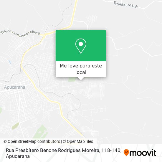 Rua Presbítero Benone Rodrigues Moreira, 118-140 mapa