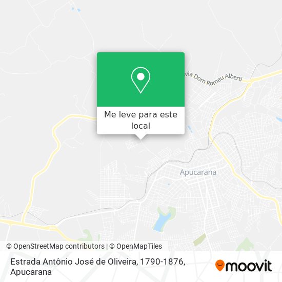 Estrada Antônio José de Oliveira, 1790-1876 mapa