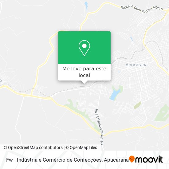Fw - Indústria e Comércio de Confecções mapa