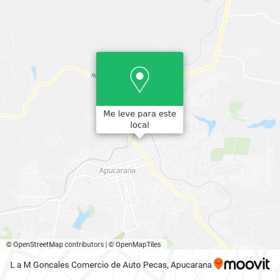 L a M Goncales Comercio de Auto Pecas mapa