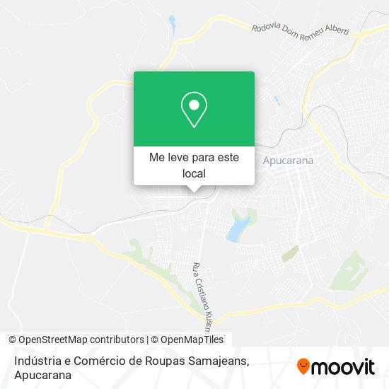 Indústria e Comércio de Roupas Samajeans mapa