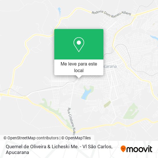 Quemel de Oliveira & Licheski Me. - Vl São Carlos mapa