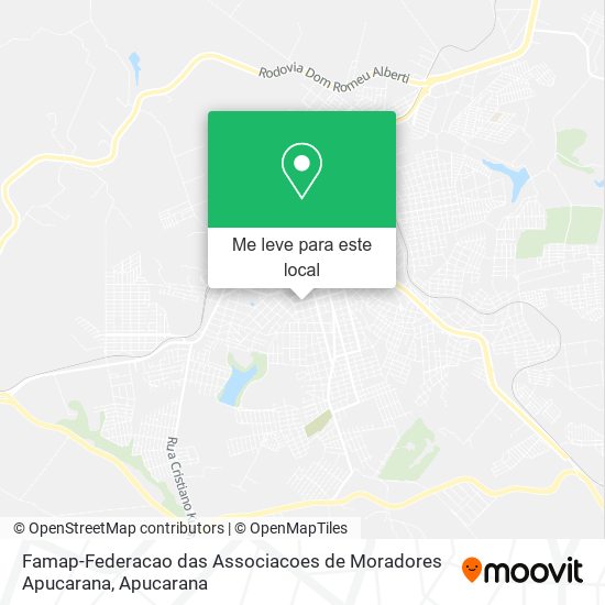 Famap-Federacao das Associacoes de Moradores Apucarana mapa