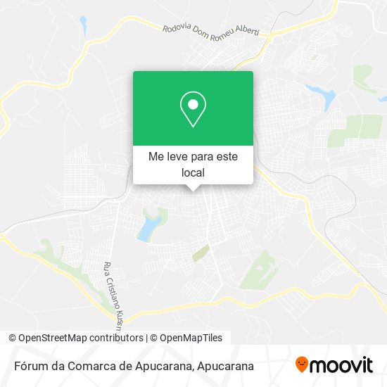 Fórum da Comarca de Apucarana mapa