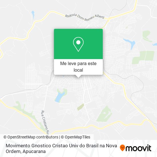 Movimento Gnostico Cristao Univ do Brasil na Nova Ordem mapa