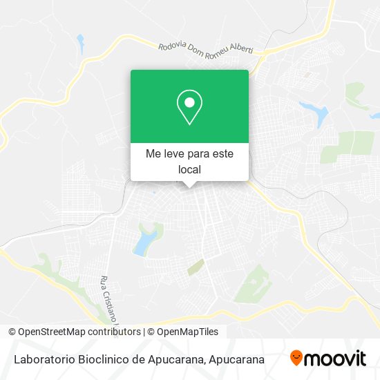 Laboratorio Bioclinico de Apucarana mapa