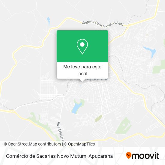 Comércio de Sacarias Novo Mutum mapa
