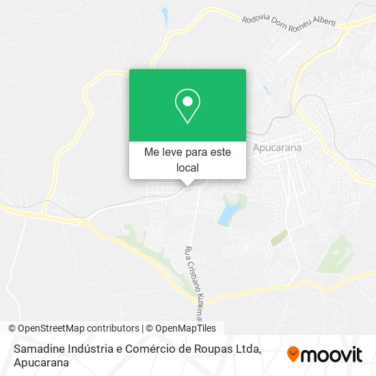 Samadine Indústria e Comércio de Roupas Ltda mapa