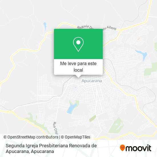 Segunda Igreja Presbiteriana Renovada de Apucarana mapa