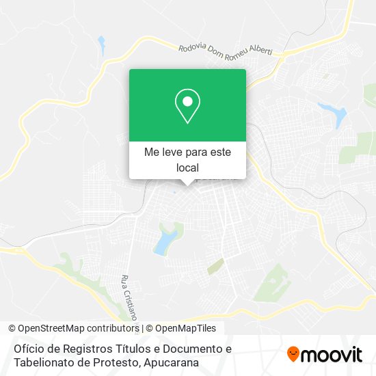 Ofício de Registros Títulos e Documento e Tabelionato de Protesto mapa