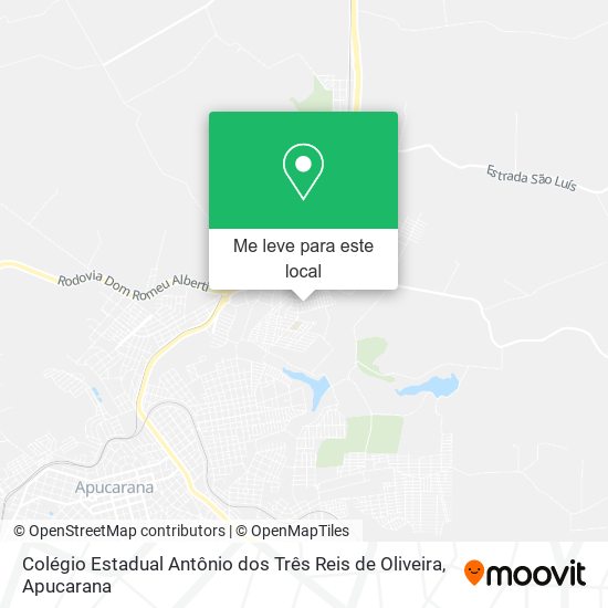 Colégio Estadual Antônio dos Três Reis de Oliveira mapa