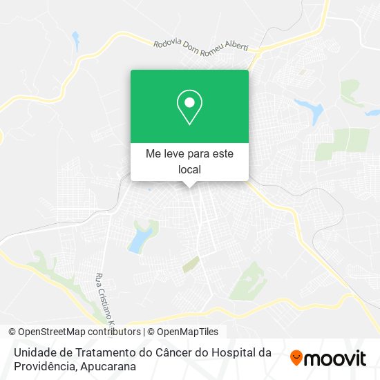 Unidade de Tratamento do Câncer do Hospital da Providência mapa