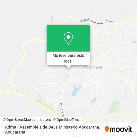 Adma - Assembléia de Deus Ministério Apucarana mapa