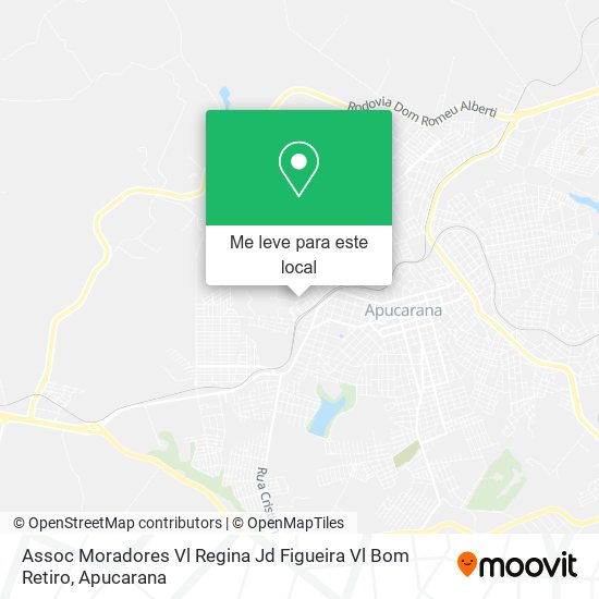 Assoc Moradores Vl Regina Jd Figueira Vl Bom Retiro mapa