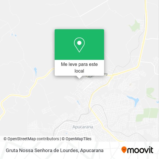 Gruta Nossa Senhora de Lourdes mapa