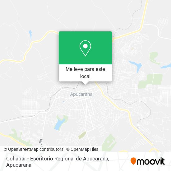 Cohapar - Escritório Regional de Apucarana mapa