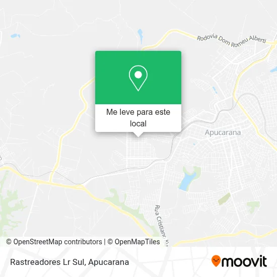Rastreadores Lr Sul mapa