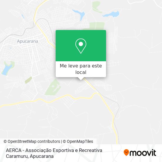 AERCA - Associação Esportiva e Recreativa Caramuru mapa