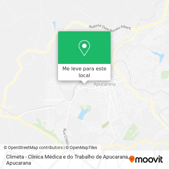 Climeta - Clínica Médica e do Trabalho de Apucarana mapa