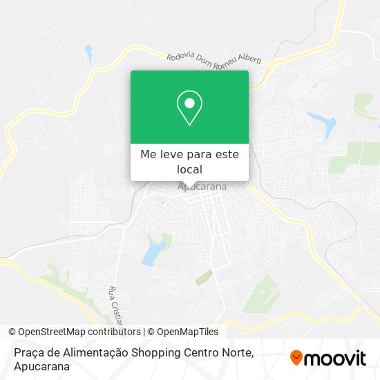 Praça de Alimentação Shopping Centro Norte mapa