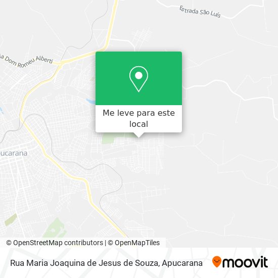 Rua Maria Joaquina de Jesus de Souza mapa
