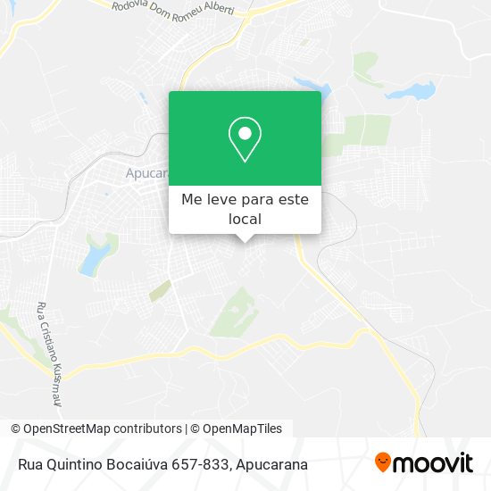 Rua Quintino Bocaiúva 657-833 mapa