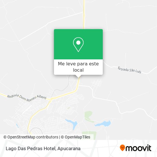 Lago Das Pedras Hotel mapa