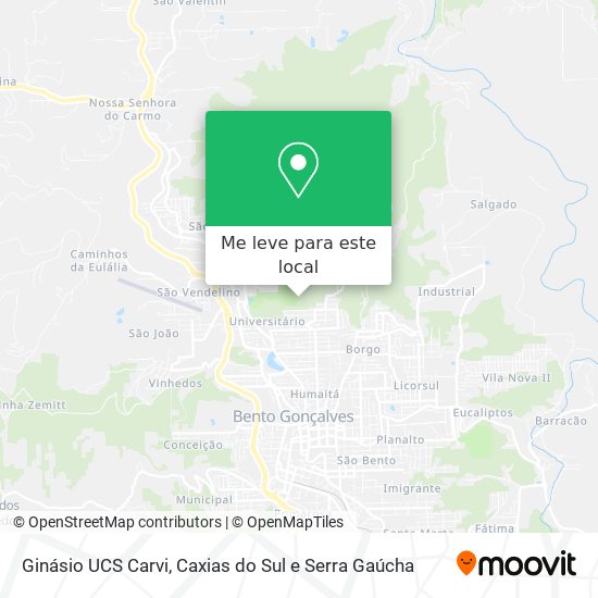 Ginásio UCS Carvi mapa